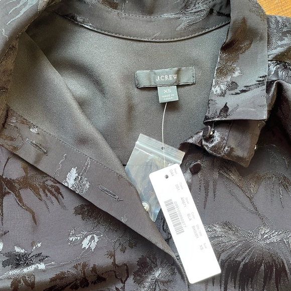 NWT Jcrew Black Shirt Dress XS - Picture 5 of 8